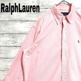 ラルフローレン(Ralph Lauren)のv52 US古着 ラルフローレン BD長袖シャツ 刺繍ロゴ 無地(シャツ)