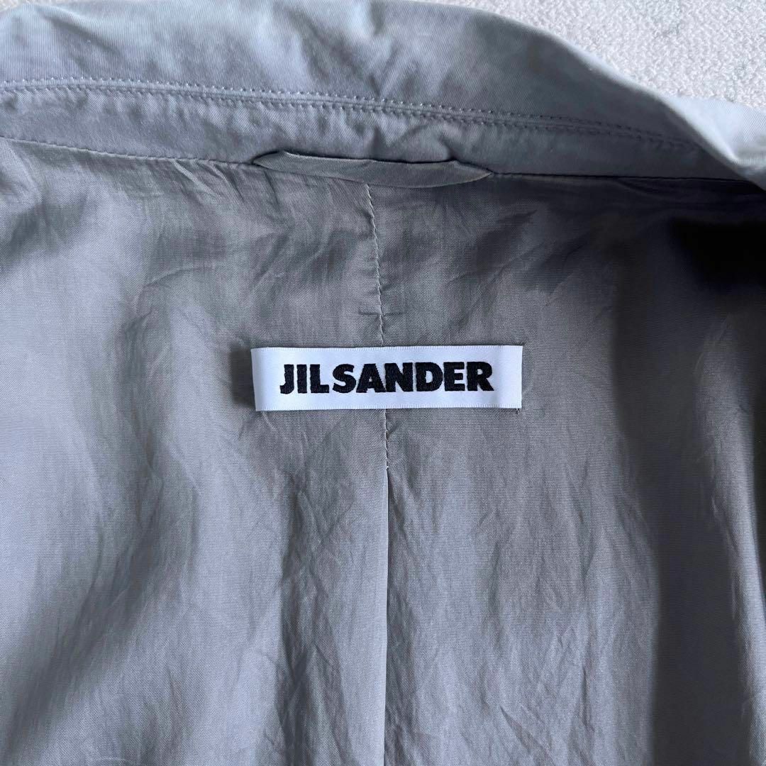 Jil Sander(ジルサンダー)の【JIL SANDER】薄手コットン ダブル ジャケット グレー ジルサンダー. レディースのジャケット/アウター(テーラードジャケット)の商品写真