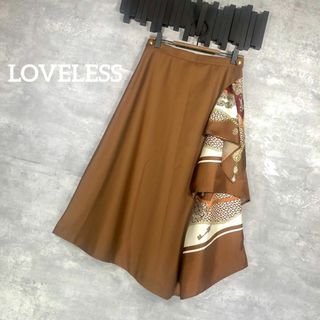 ラブレス(LOVELESS)の『LOVELESS』ラブレス (36) スカーフコンビミモレスカート(ロングスカート)