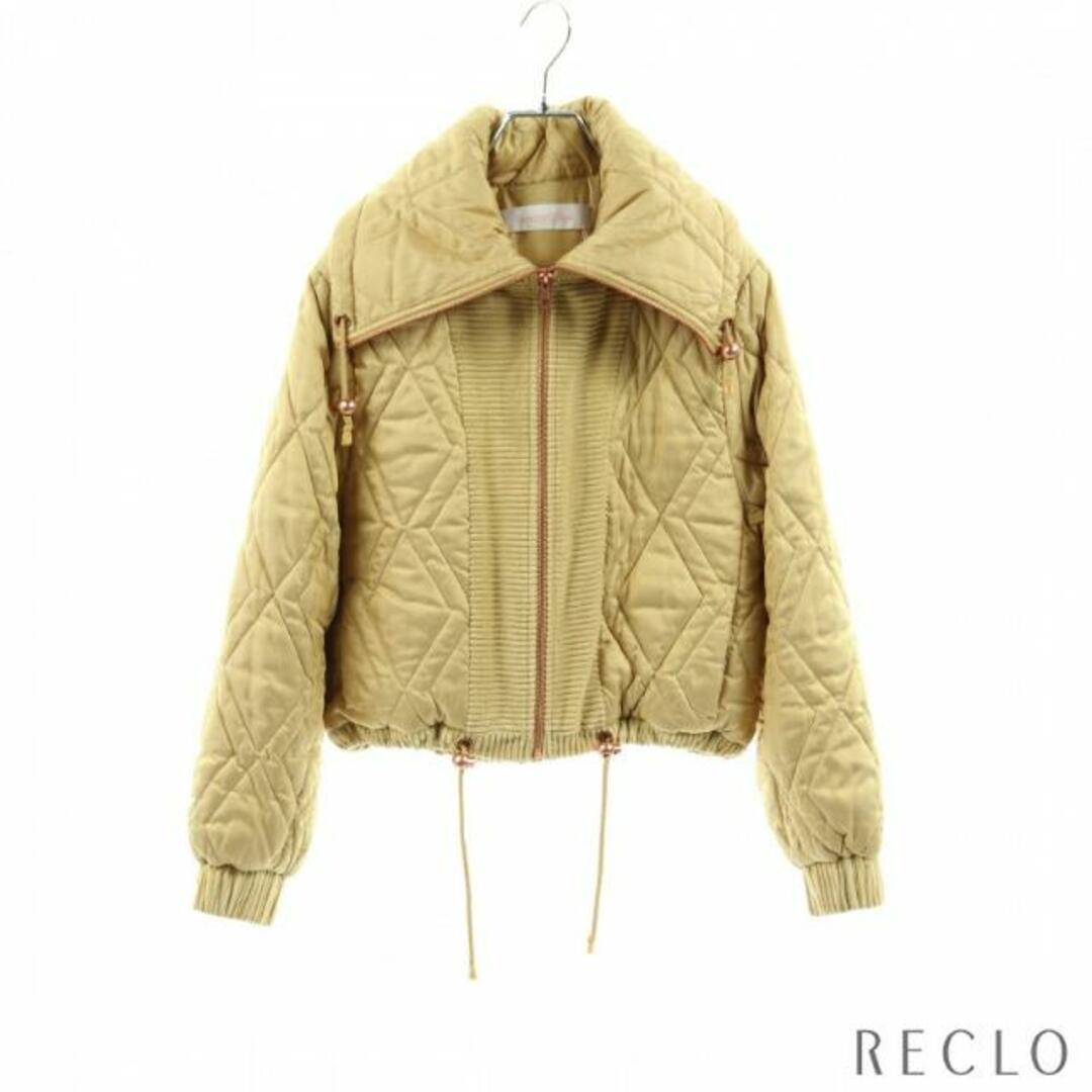 SEE BY CHLOE - キルティングジャケット カーキベージュ 切替の通販 by ...