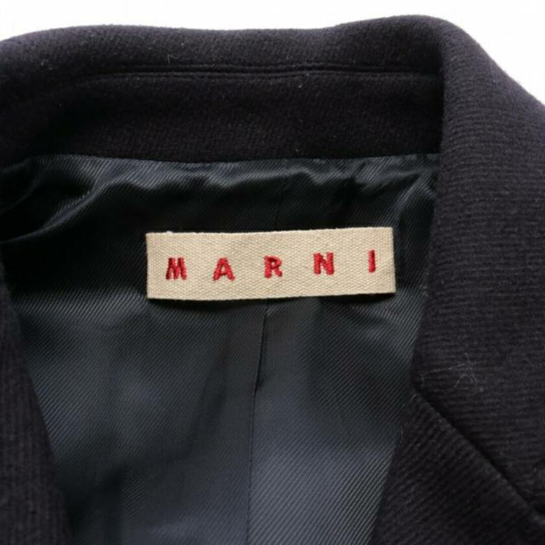 Marni(マルニ)の ロングコート ノースリーブ ウール ダークネイビー レディースのジャケット/アウター(ロングコート)の商品写真