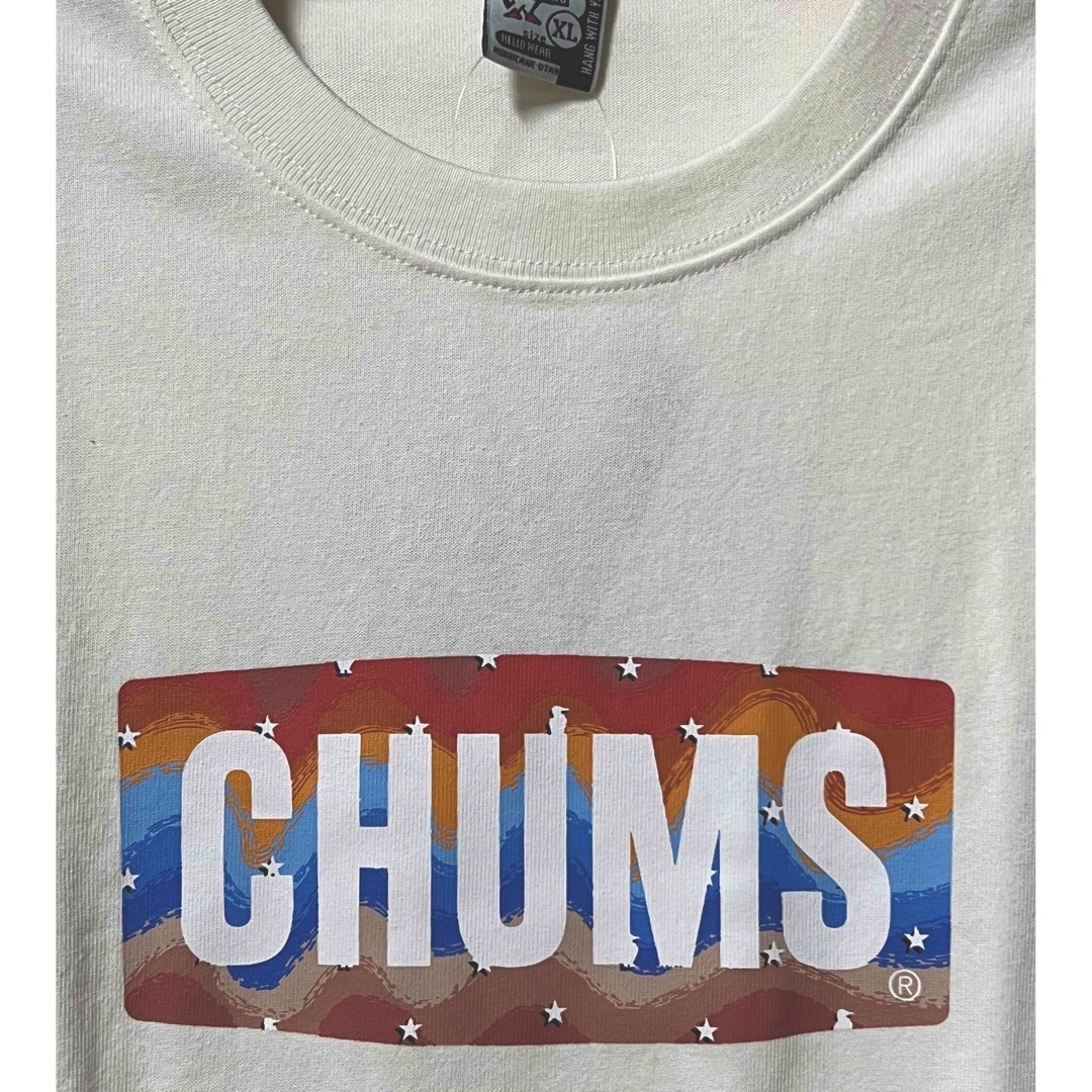 CHUMS(チャムス)の新品　CHUMS Star and Stripes Tシャツ　メンズ　wxl メンズのトップス(Tシャツ/カットソー(半袖/袖なし))の商品写真