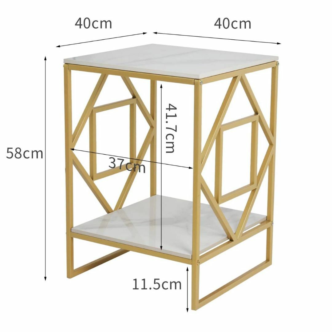 スタイリッシュなベッドサイドテーブル 40x40x58cm | hartwellspremium.com