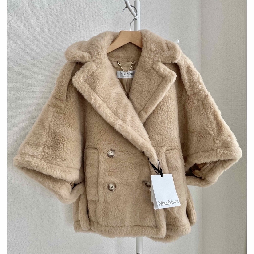 【新品未使用】MAX MARA テディベア ケープコート Sジャケット/アウター