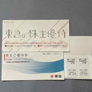 東急株式会社　乗車券　優待券冊子(鉄道乗車券)
