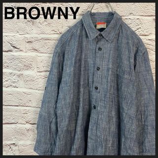 ブラウニー(Brownie)のBROWNY シャツ　ネルシャツ メンズ　レディース　[ L ](シャツ)