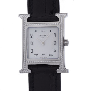 エルメス(Hermes)のエルメス  Hウォッチ PM 25mm ベゼルダイヤ 腕時計(腕時計)