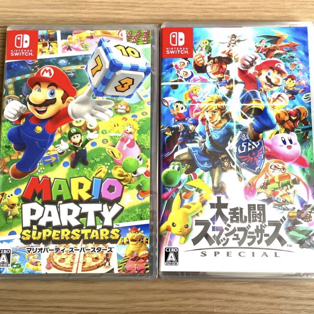 新品switchソフト　スマブラ　マリオカート　マリオパーティー　3本セット