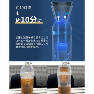 全自動の蓋付き水出しコーヒーポット