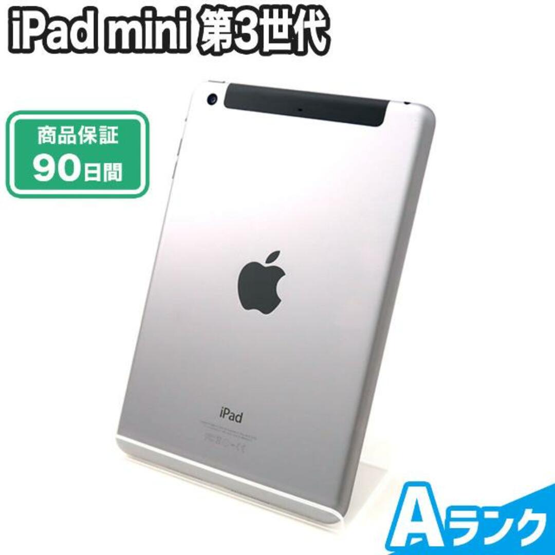 SIMロック解除不可 iPad mini 第3世代 16GB スペースグレイ Wi-Fi+Cellular au Aランク 本体【ReYuuストア】