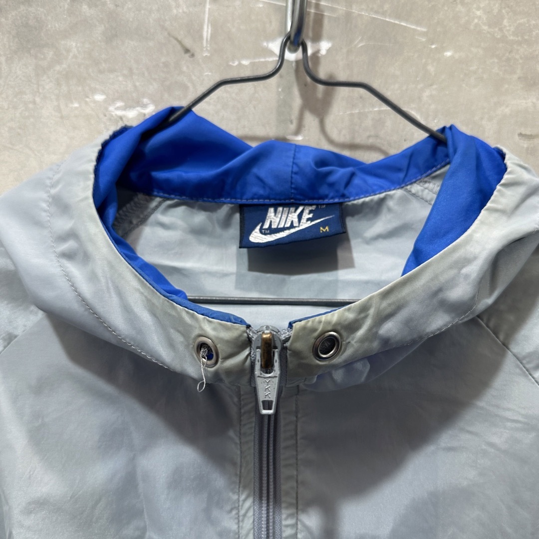 NIKE - 80sビンテージナイキ ナイロンジャケット 紺タグ ジップ