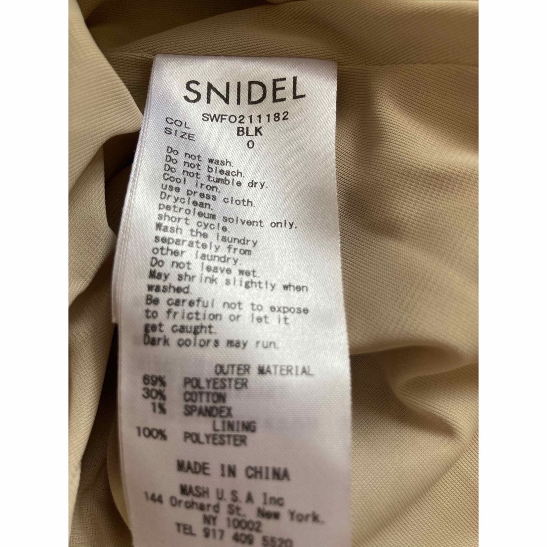 SNIDEL メローデザインワンピース 0サイズ S ブラック 4