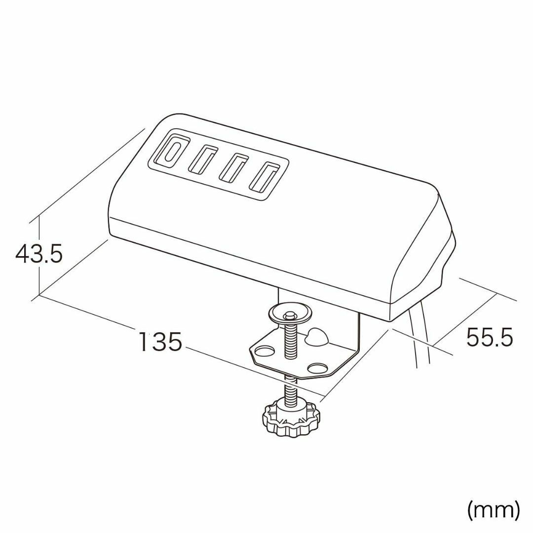 【色: ブラック】サンワサプライ USB充電器 コンセントType-C×1ポート