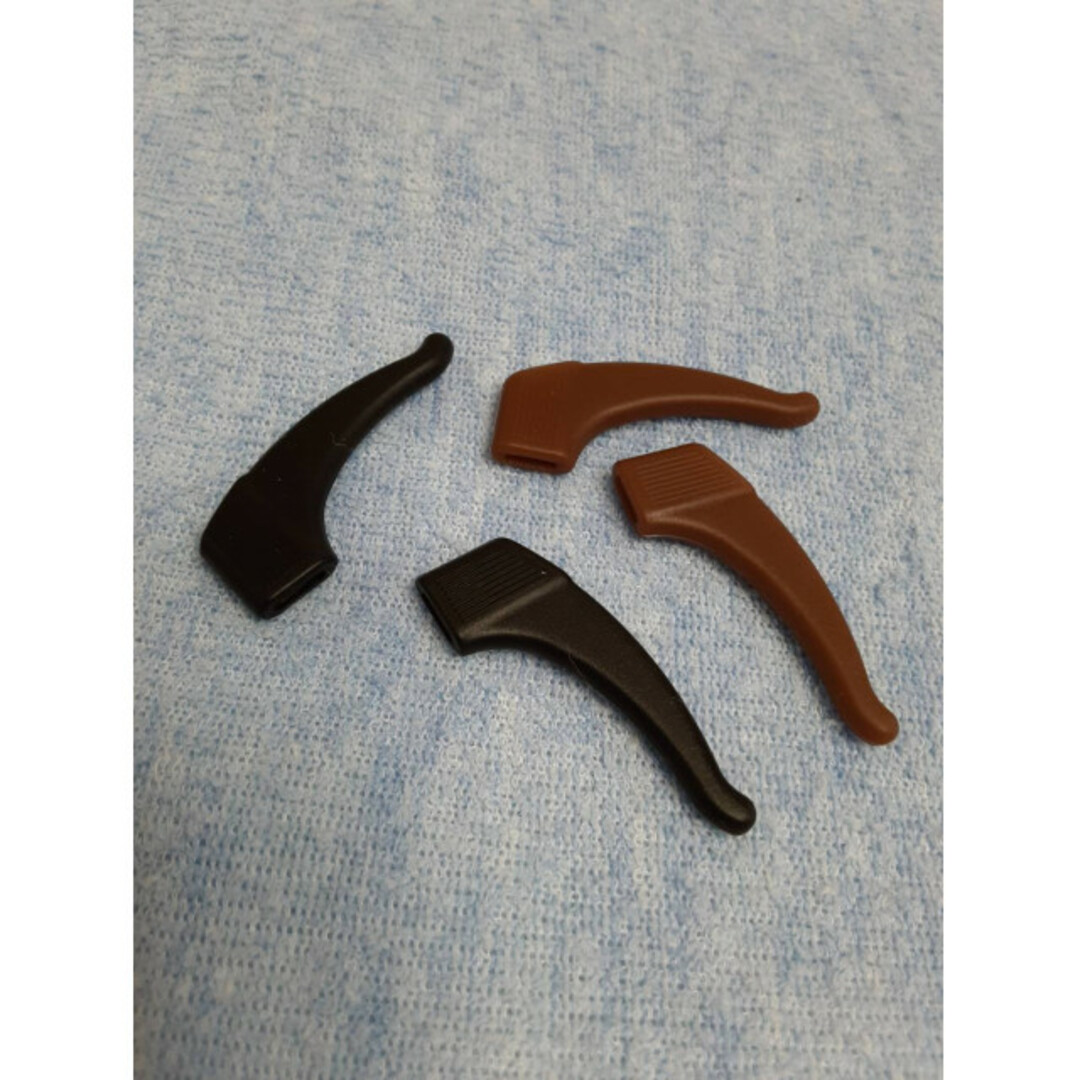 黒・茶色 2色4個 メガネストッパー 眼鏡 ずり落ち防止 滑り止め 対策 固定の通販 by AAA 黒・茶色 2色4個 メガネストッパー 眼鏡 ずり落ち防止 滑り止め 対策 固定