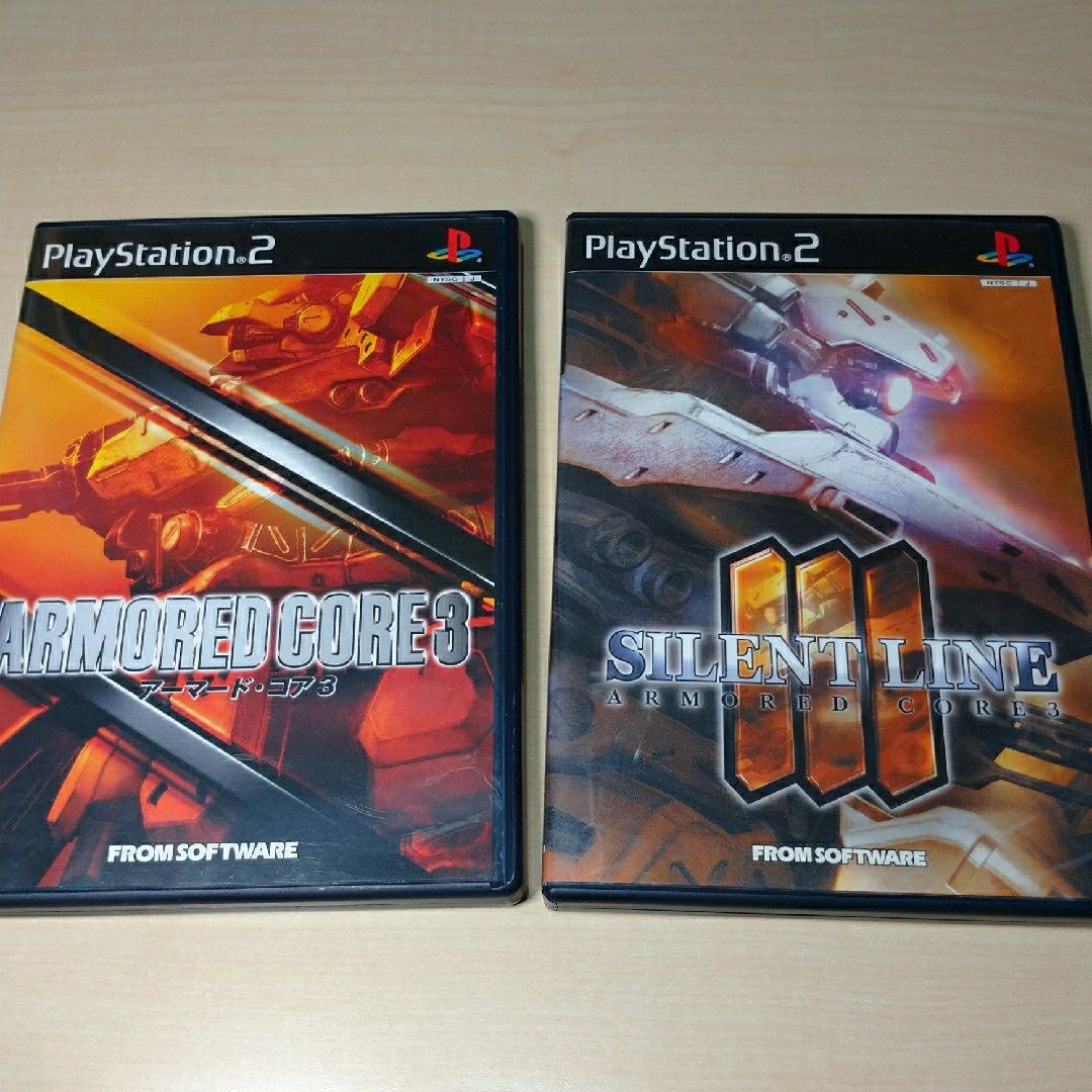 PlayStation2(プレイステーション2)のPS2 アーマード・コア3、アーマードコア3 サイレントライン セット エンタメ/ホビーのゲームソフト/ゲーム機本体(家庭用ゲームソフト)の商品写真