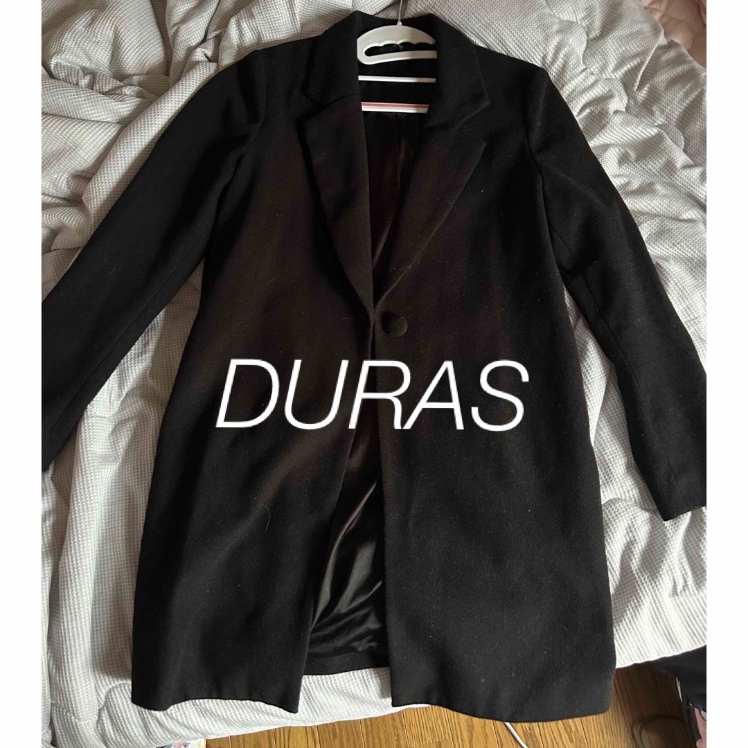 DURAS(デュラス)のDURAS ミドル チェスターコート ブラック レディースのジャケット/アウター(チェスターコート)の商品写真