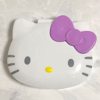 ハローキティ(ハローキティ)の[𝘺𝘶𝘯𝘢 💜🪽𓂋⟢˖⊹様専用]【新品】紫リボン ハローキティ フェイスケース(キャラクターグッズ)