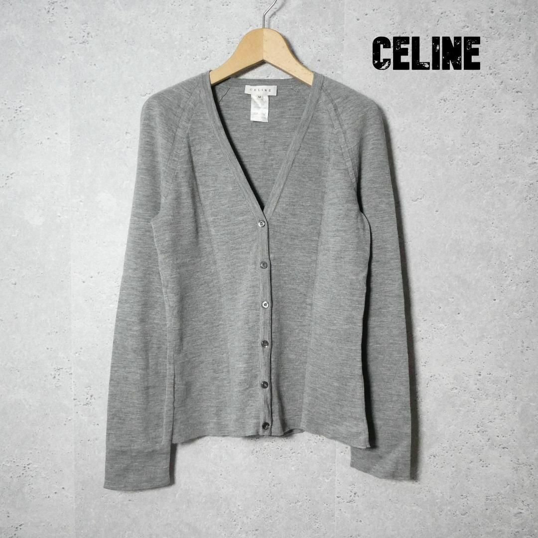 celine - 美品 CELINE ラグランスリーブ 長袖 Vネック ニット