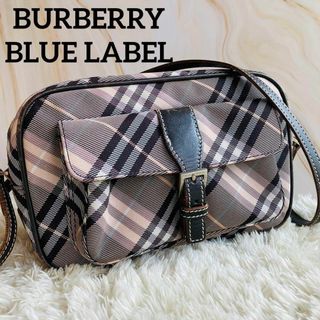 バーバリーブルーレーベル(BURBERRY BLUE LABEL)の良品★バーバリーブルーレーベル★ショルダーバッグ★ポシェット★ピンクブラウン(ショルダーバッグ)