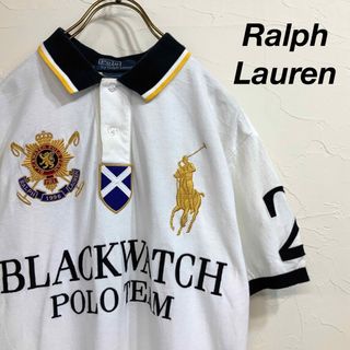 ポロラルフローレン(POLO RALPH LAUREN)の希少 Ralph Lauren ブラックウォッチ ポロ ビッグ刺繍 ポロシャツ(ポロシャツ)