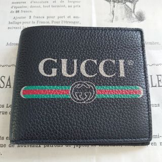 Gucci - GUCCI｜グッチ496316 ヴィンテージロゴ/カーフスキン 二つ折り