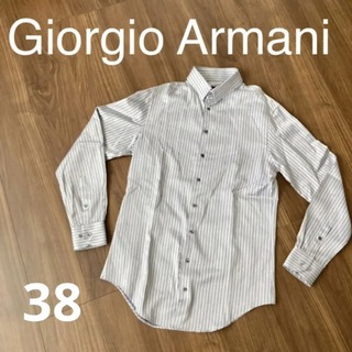 ジョルジオアルマーニ(Giorgio Armani)のGiorgio Armani ジョルジオ アルマーニ ストライプシャツ 38(シャツ)