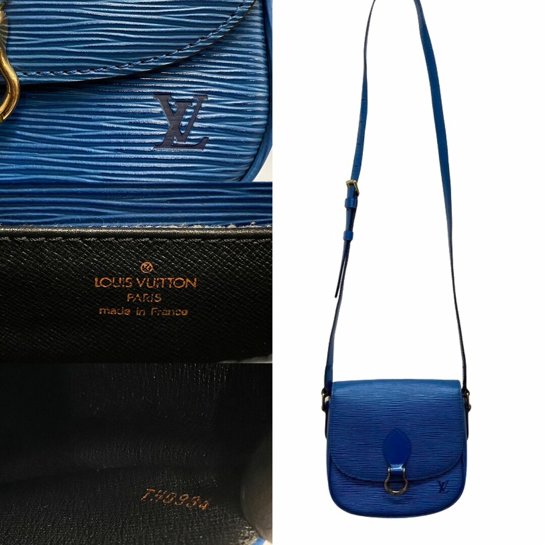 極 美品 LOUIS VUITTON ルイヴィトン ヴィンテージ サンクルー PM エピ レザー 本革 ミニ ショルダーバッグ ポシェット ブルー 23071