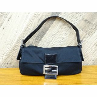 フェンディ(FENDI)のK水021/ FENDI マンマバゲット レザー ナイロン ブラック (ハンドバッグ)