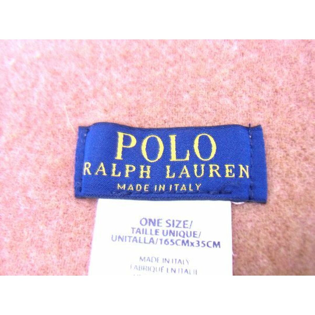 POLO RALPH LAUREN(ポロラルフローレン)の■極美品■ POLO RALPH LAUREN ポロラルフローレン ウール100％ フリンジ マフラー ストール 防寒具 レディース ブラウン系 AK2642ｽｵ メンズのファッション小物(その他)の商品写真