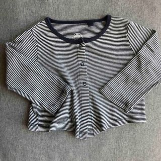 プチバトー(PETIT BATEAU)のプチバトー  カーディガン　長袖　12m 74㎝(カーディガン/ボレロ)