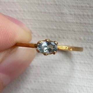 ブルーコーネルピン K18 0.275ct リング(リング(指輪))