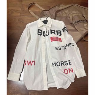 バーバリー(BURBERRY)のバーバリーHorseferryPrintCottonポケット付き オーバーサイズ(シャツ/ブラウス(長袖/七分))