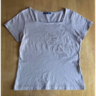レディースTシャツ、ベージュ(Tシャツ(半袖/袖なし))