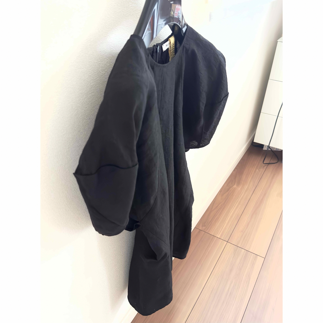 グランド牧場 セレクトセール あさみん様専用ブラミンク完売 麻素材 ブラウス 黒 シャツ/ブラウス(半袖/袖なし)