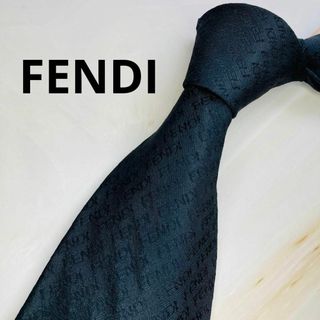 FENDI - 【美品】FENDI ネクタイ ズッカ柄 ゴールド シルク100 ...