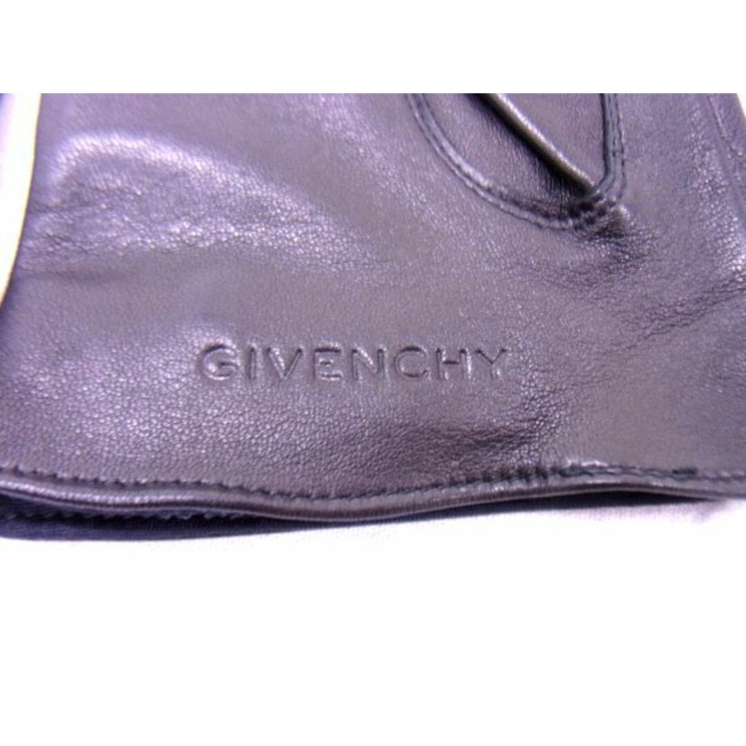 GIVENCHY(ジバンシィ)の■新品■未使用■ GIVENCHY ジバンシィ レザー リボン グローブ 手袋 防寒具 レディース ダークブラウン系 AI8994yh レディースのファッション小物(手袋)の商品写真