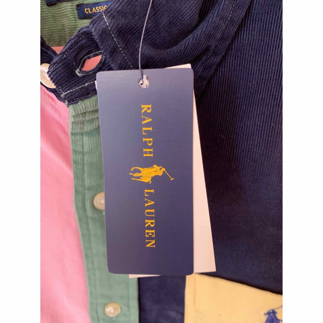 POLO RALPH LAUREN(ポロラルフローレン)のポロラルフローレン　緑紺黄ピンククレイジーパターン　コーデュロイシャツ メンズのトップス(シャツ)の商品写真