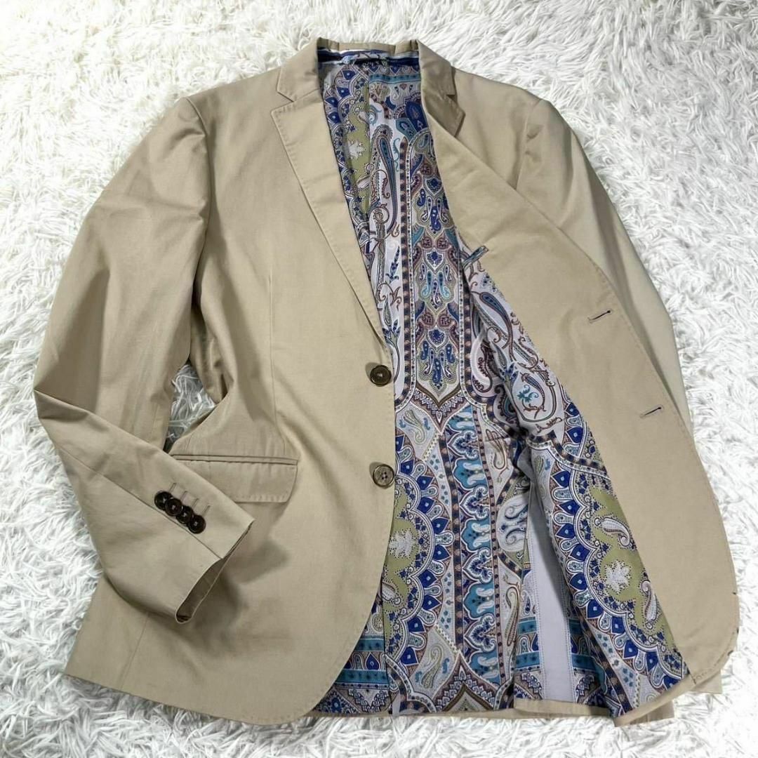 極美品】ETRO エトロ 2Bシングルテーラードジャケット シルク