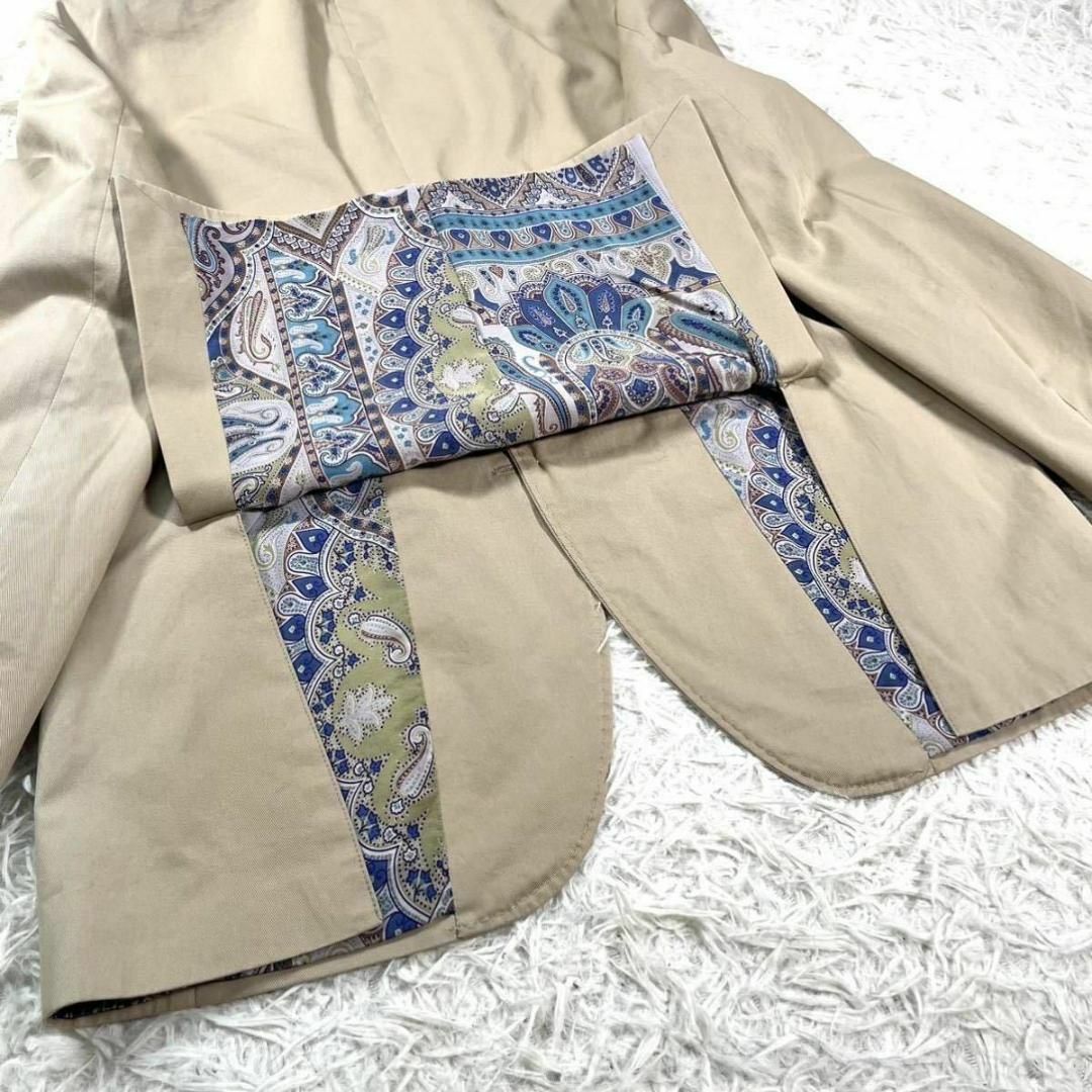 極美品】ETRO エトロ 2Bシングルテーラードジャケット シルク ペイズリー-