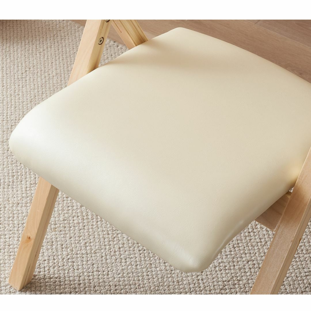 ブル ダイニングチェア PU 木製 椅子 完成品 介護チェア カバー洗える