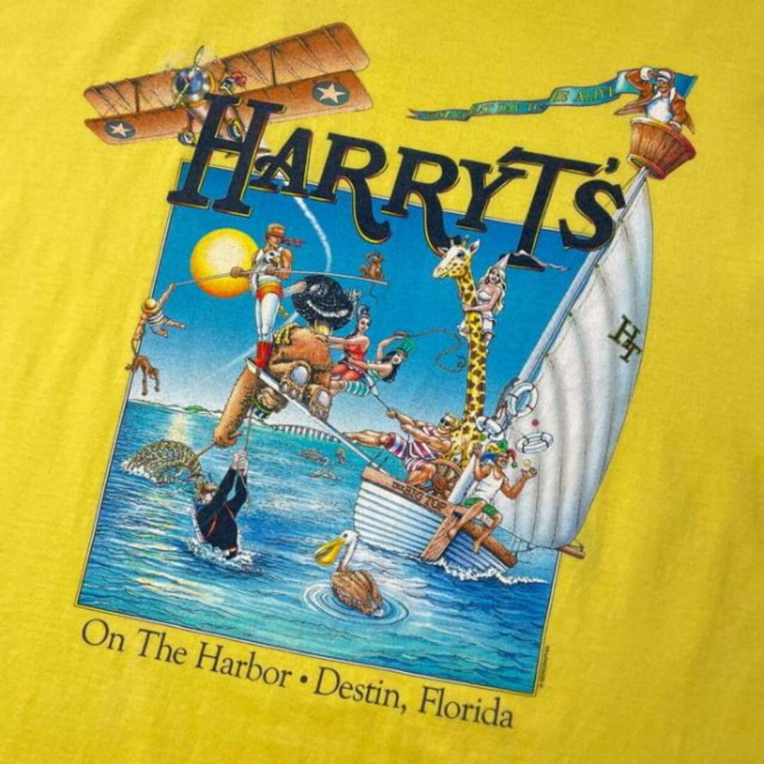 HARRY T'S キリン柄 ショップロゴ アニマルプリントTシャツ メンズXL