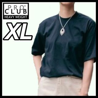 プロクラブ(PRO CLUB)のプロクラブ ヘビーウエイト 厚手 透けない 無地 半袖Tシャツ 黒 ブラックXL(Tシャツ/カットソー(半袖/袖なし))