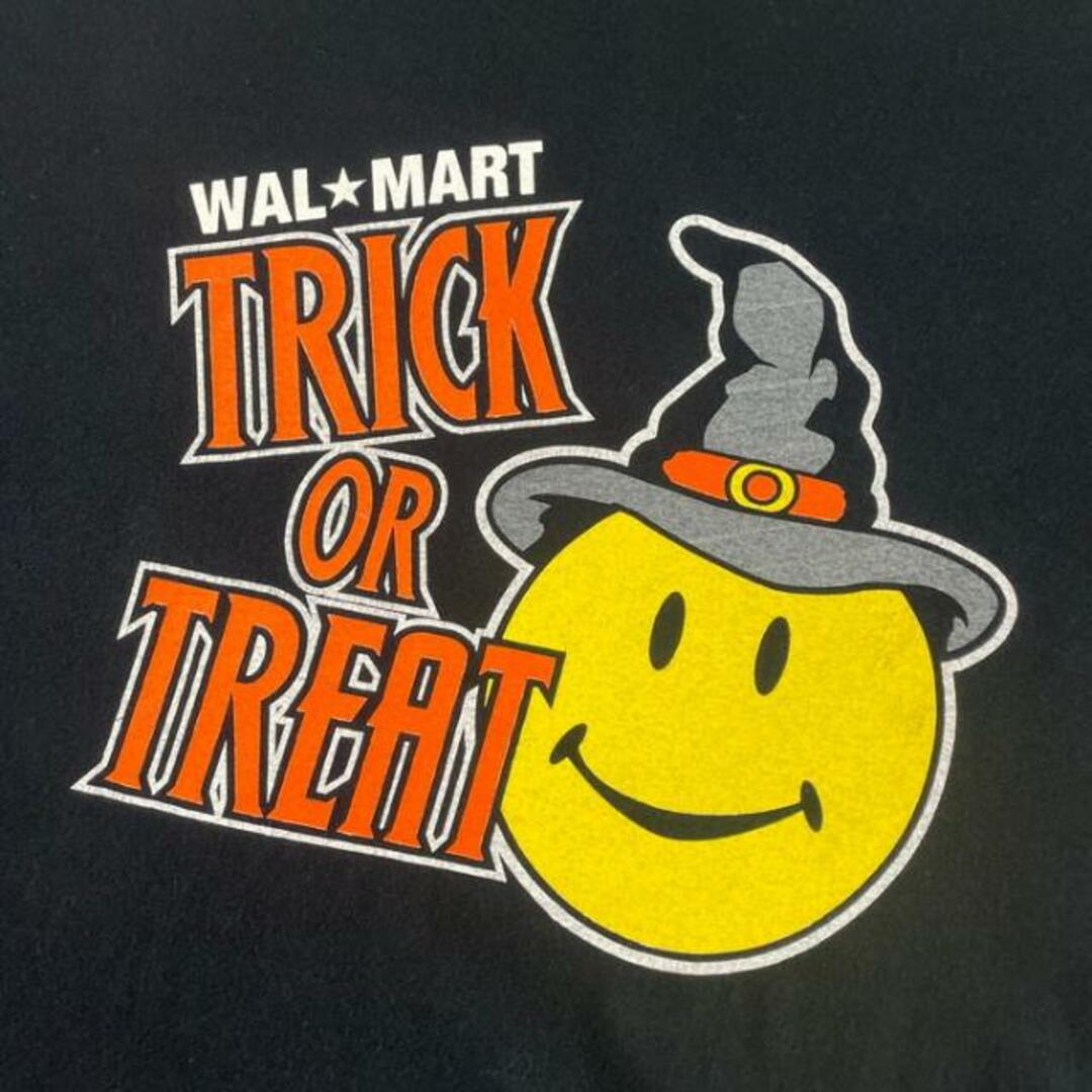 00年代 USA製 WALMART TRICK OR TREAT スマイル ニコちゃん ハロウィン 企業ロゴ アドバタイジングTシャツ メンズ3XL