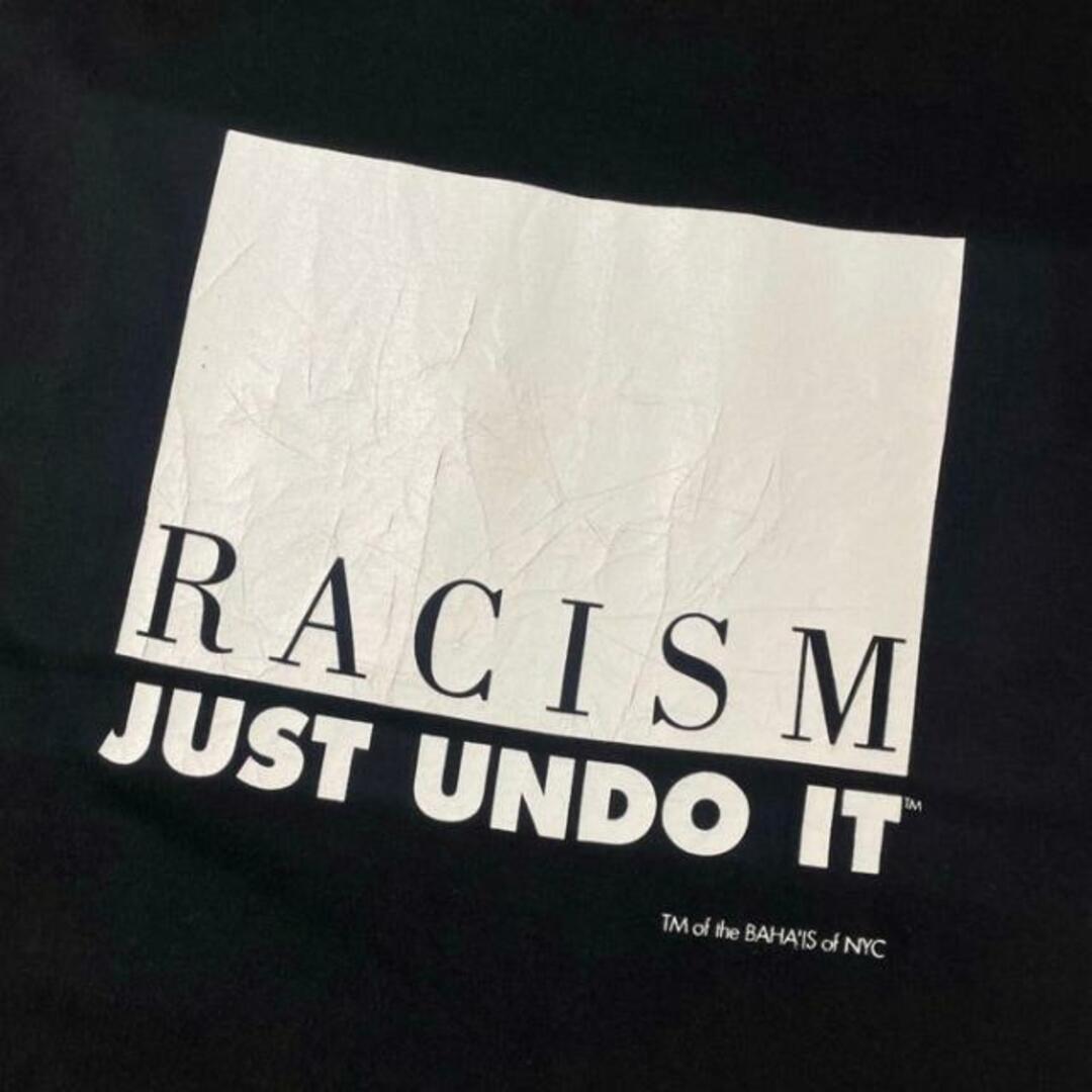 90年代 USA製 RACISM JUST UNDO IT メッセージ プリントTシャツ メンズXL