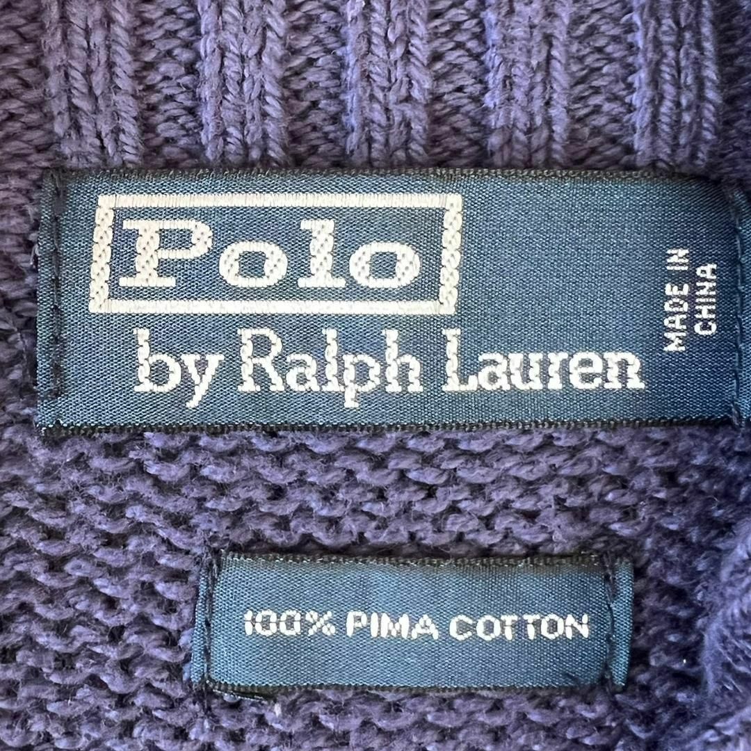 POLO RALPH LAUREN - 90s POLO RALPH LAUREN ハーフジップ コットン