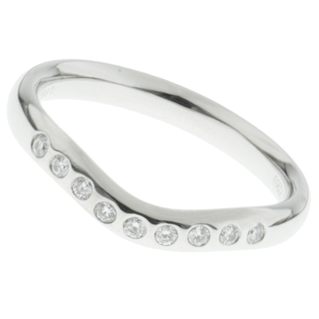 Tiffany & Co.(ティファニー)の（新品仕上げ済）ティファニー TIFFANY カーブド バンド ダイヤ リング PT950 × ダイヤ 9石 約13号 指輪 8877 レディースのアクセサリー(リング(指輪))の商品写真