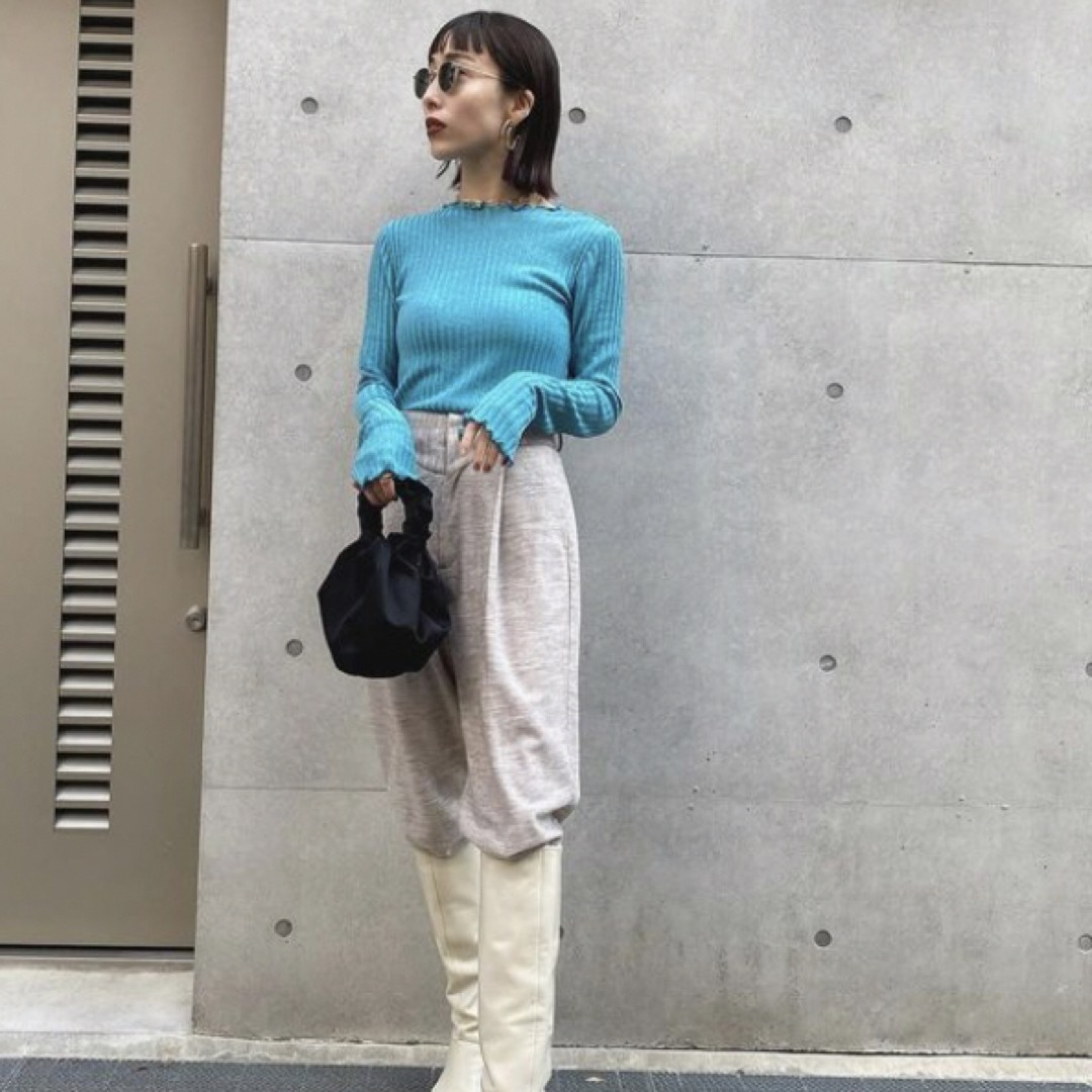 MEER. Rib lame knit tops メーア　zu