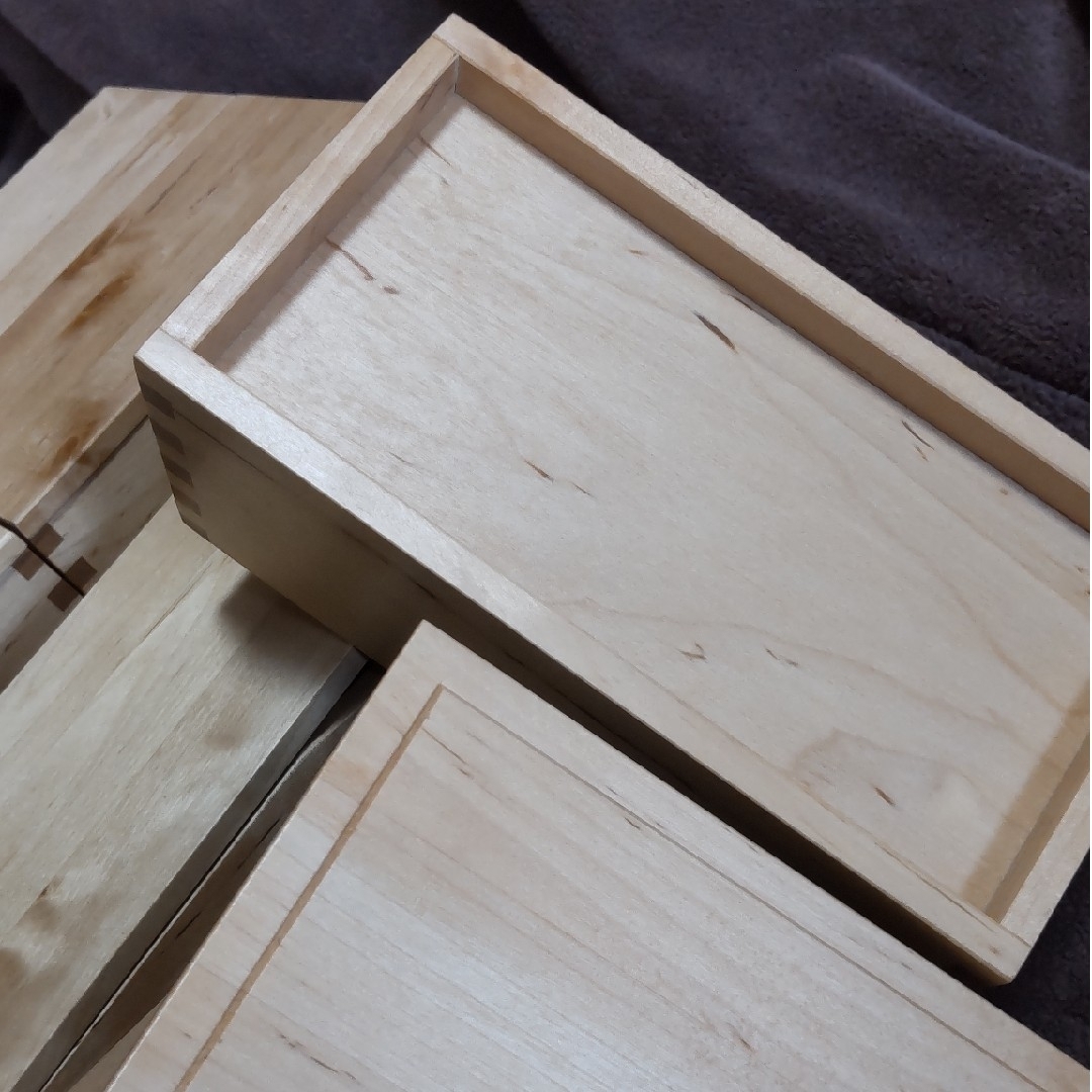 MUJI (無印良品) - 無印良品 木箱 蓋付き 大・中・小 各2個 合計6箱