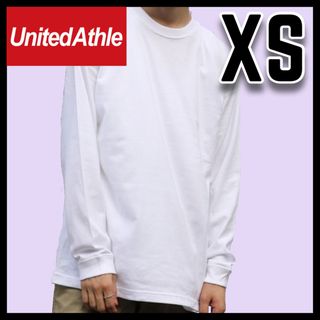 ユナイテッドアスレ(UnitedAthle)の新品未使用 ユナイテッドアスレ 5.6oz 無地 長袖Tシャツ ロンT  白XS(Tシャツ/カットソー(七分/長袖))