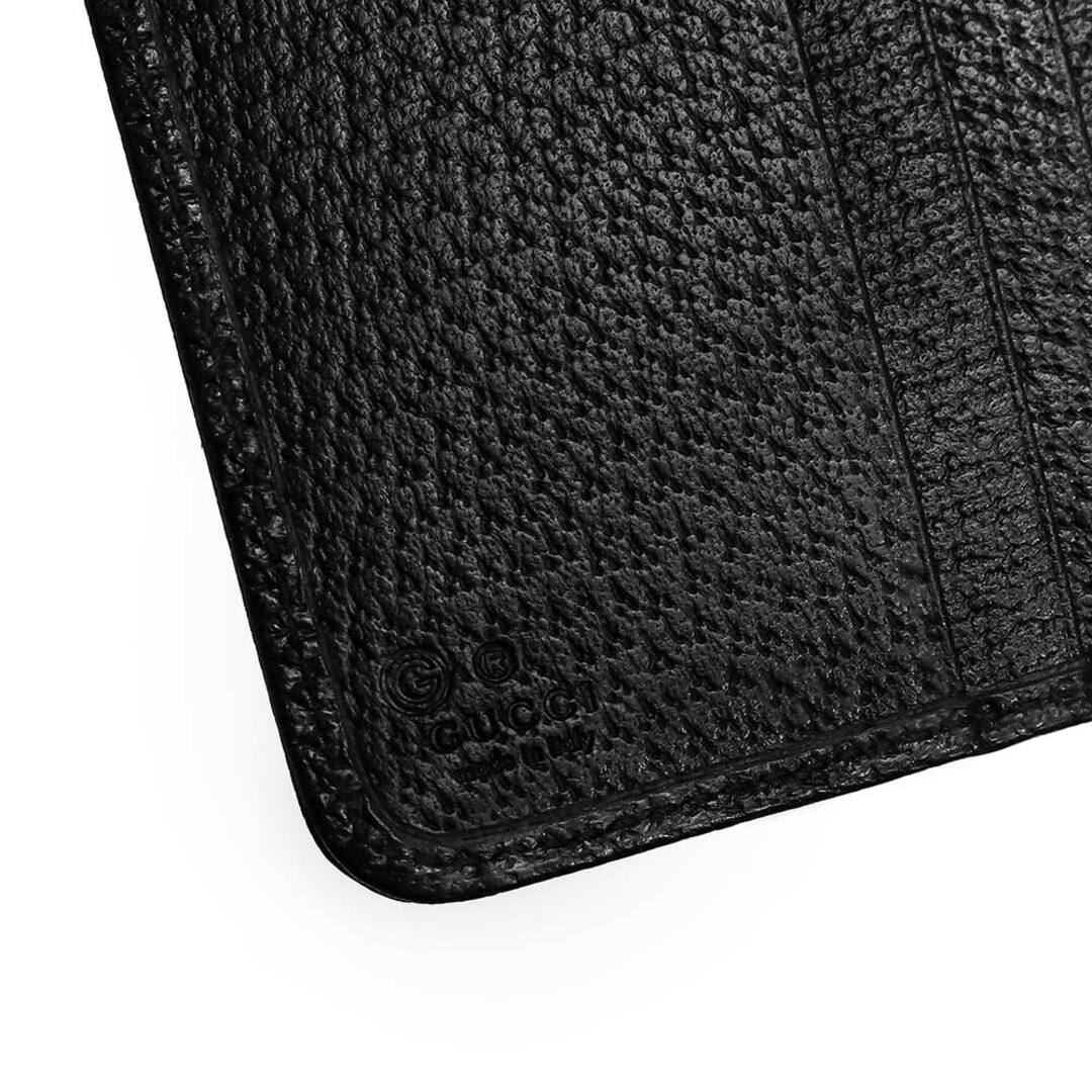 Gucci - グッチ ラウンドファスナー 三つ折り長財布 レザー ブラック